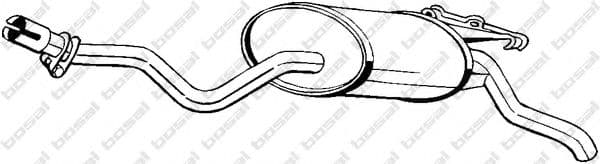 279-349 Bosal Глушник вихлопних газів кінцевий для Mercedes 190