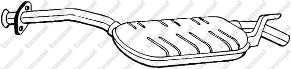 175-175 Bosal Середній глушник вихлопних газів