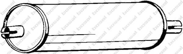 176-421 Bosal Средний глушитель выхлопных газов для Mercedes T1