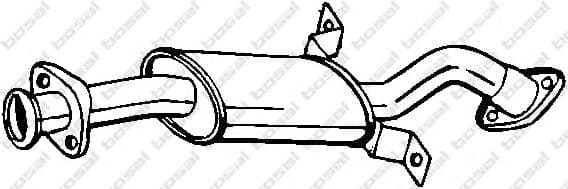 177-255 Bosal Средний глушитель выхлопных газов для Mitsubishi Pajero