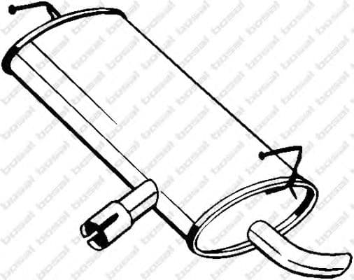 145-203 Bosal Глушник вихлопних газів кінцевий для Nissan Qashqai