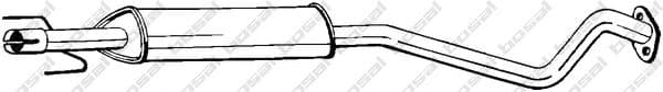 284-365 Bosal Середній глушник вихлопних газів для Opel Astra