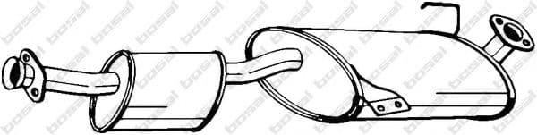 280-233 Bosal Середній глушник вихлопних газів для Opel Frontera