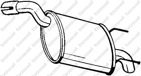 185-677 Bosal Глушник вихлопних газів кінцевий для Opel Vectra