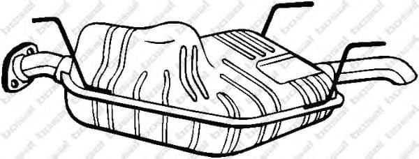 185-629 Bosal Глушник вихлопних газів кінцевий для Opel Vectra