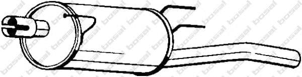 185-637 Bosal Глушник вихлопних газів кінцевий