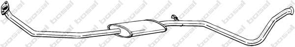 288-891 Bosal Середній глушник вихлопних газів для Peugeot 306
