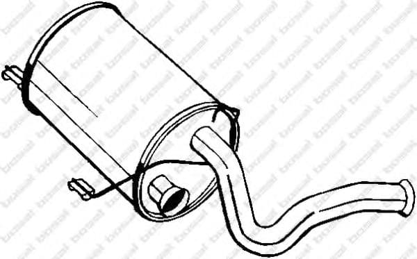 190-879 Bosal Середній глушник вихлопних газів для Peugeot 605