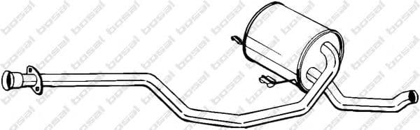 283-905 Bosal Середній глушник вихлопних газів для Peugeot 605