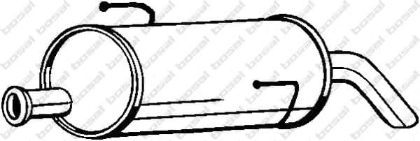 190-017 Bosal Глушник вихлопних газів кінцевий для Peugeot 206