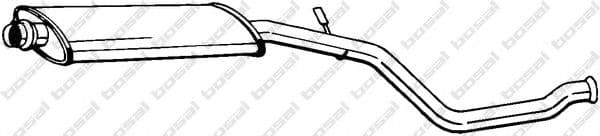 281-609 Bosal Средний глушитель выхлопных газов для Peugeot 206