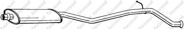 286-167 Bosal Середній глушник вихлопних газів для Peugeot 406