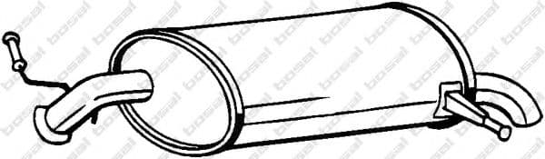 190-043 Bosal Глушник вихлопних газів кінцевий для Peugeot 407