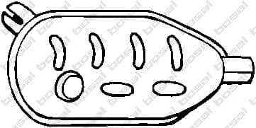 200-627 Bosal Средний глушитель выхлопных газов для Renault 4