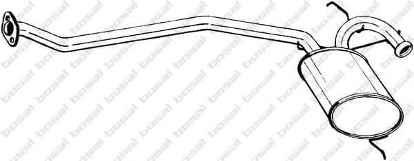 279-241 Bosal Средний глушитель выхлопных газов для Renault 19