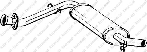 200-011 Bosal Средний глушитель выхлопных газов для Renault 25