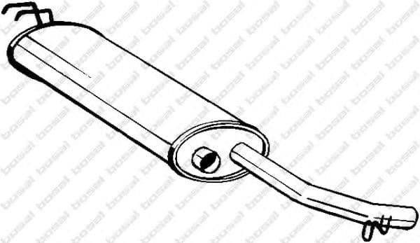 200-205 Bosal Средний глушитель выхлопных газов для Renault 25