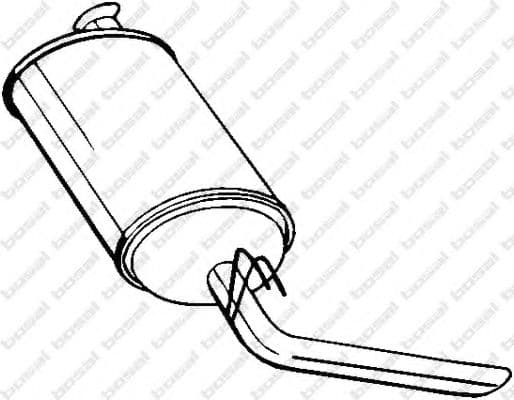 200-971 Bosal Глушник вихлопних газів кінцевий для Renault Trafic