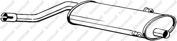 215-755 Bosal Средний глушитель выхлопных газов для SAAB 900