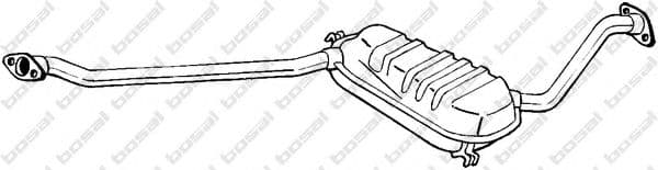 284-837 Bosal Средний глушитель выхлопных газов для SAAB 9000