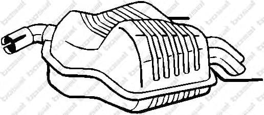 215-003 Bosal Глушник вихлопних газів кінцевий для SAAB 9-3