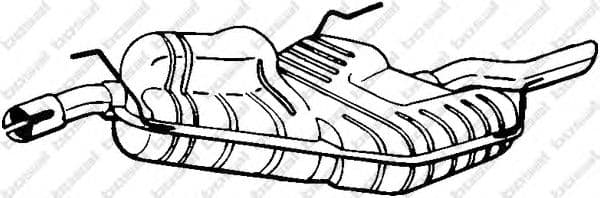 215-001 Bosal Глушник вихлопних газів кінцевий для SAAB 9-5