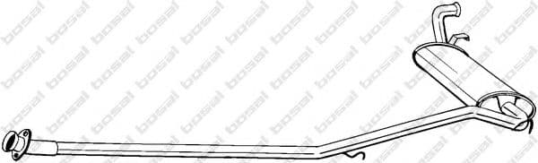 287-265 Bosal Глушник вихлопних газів кінцевий для Seat Marbella