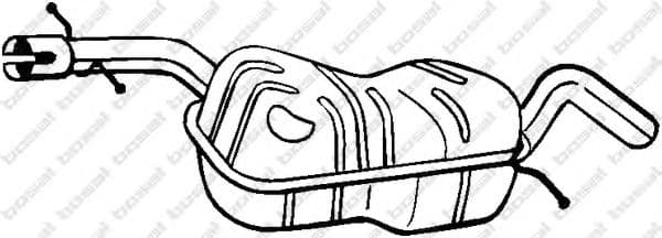 220-013 Bosal Середній глушник вихлопних газів