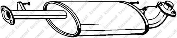 228-199 Bosal Середній глушник вихлопних газів для Toyota Land Cruiser Prado (120, 150)