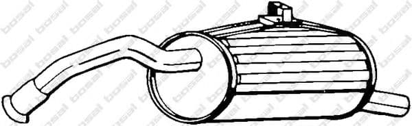 228-205 Bosal Глушник вихлопних газів кінцевий для Toyota Starlet