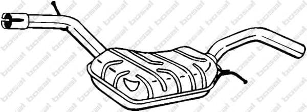 233-083 Bosal Середній глушник вихлопних газів