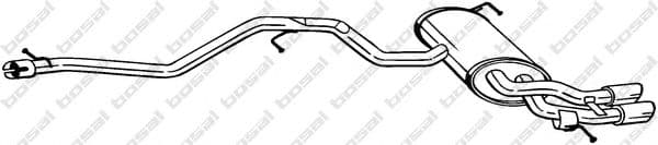 286-363 Bosal Глушитель выхлопных газов конечный для Volkswagen Tiguan