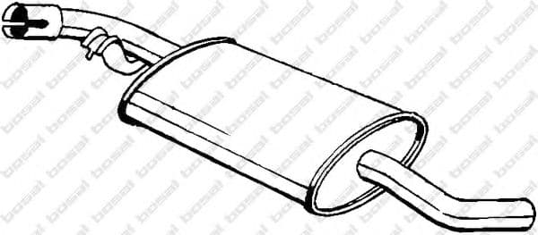 233-741 Bosal Средний глушитель выхлопных газов для Volkswagen Transporter