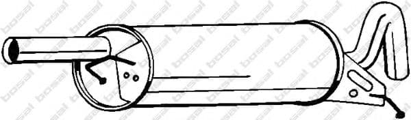 233-119 Bosal Глушник вихлопних газів кінцевий для Volkswagen Passat