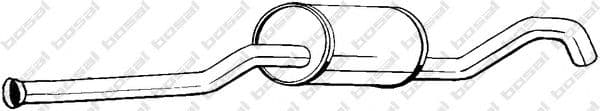 278-193 Bosal Средний глушитель выхлопных газов