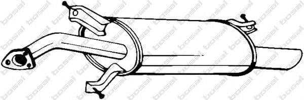 235-155 Bosal Глушник вихлопних газів кінцевий