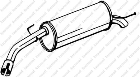 185375 Bosal Глушник вихлопних газів кінцевий для Opel Adam