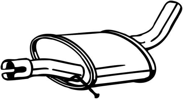 220025 Bosal Середній глушник вихлопних газів для Skoda Yeti