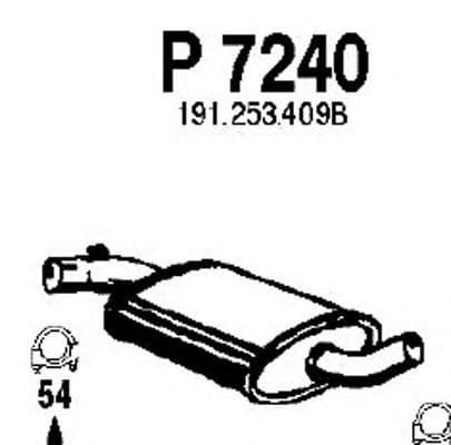 P7240 Fenno Середній глушник вихлопних газів