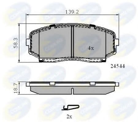 CBP31724 Comline Гальмівні колодки