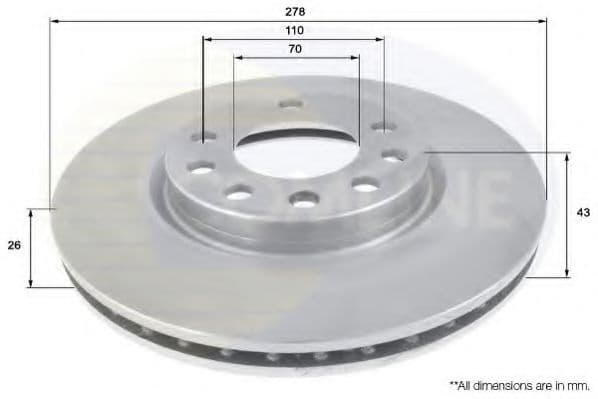 ADC1139V Comline Тормозной диск для Opel Corsa