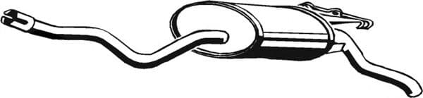 01.004 Asmet Глушник вихлопних газів кінцевий для Mercedes 190