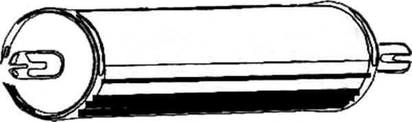 02.016 Asmet Средний глушитель выхлопных газов для Mercedes T1