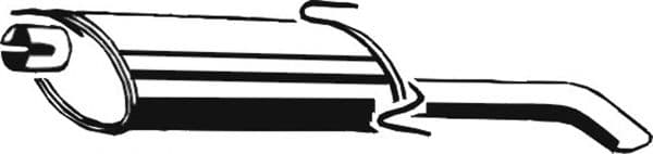 05.095 Asmet Глушник вихлопних газів кінцевий для Opel Astra