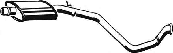 08.021 Asmet Середній глушник вихлопних газів для Peugeot 306