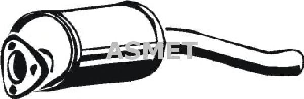 04.044 Asmet Средний глушитель выхлопных газов