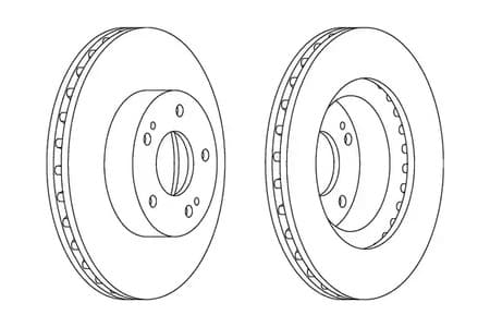 562873CH Champion Тормозной диск для Mitsubishi Grandis