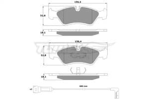 10681 Tomex Гальмівні колодки