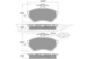 1204 Tomex Гальмівні колодки