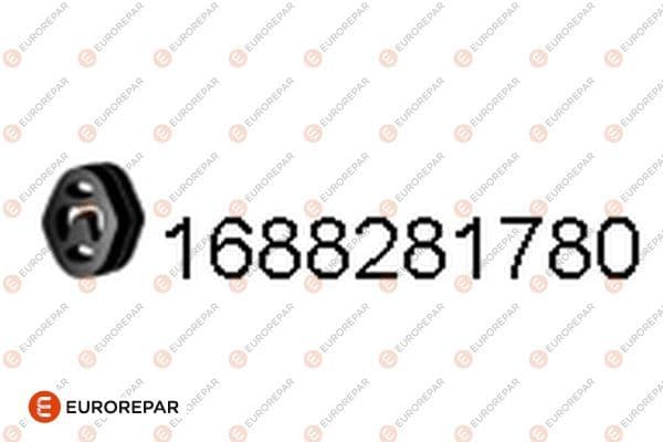 1688281780 Eurorepar Кронштейн крепления выхлопной магистрали